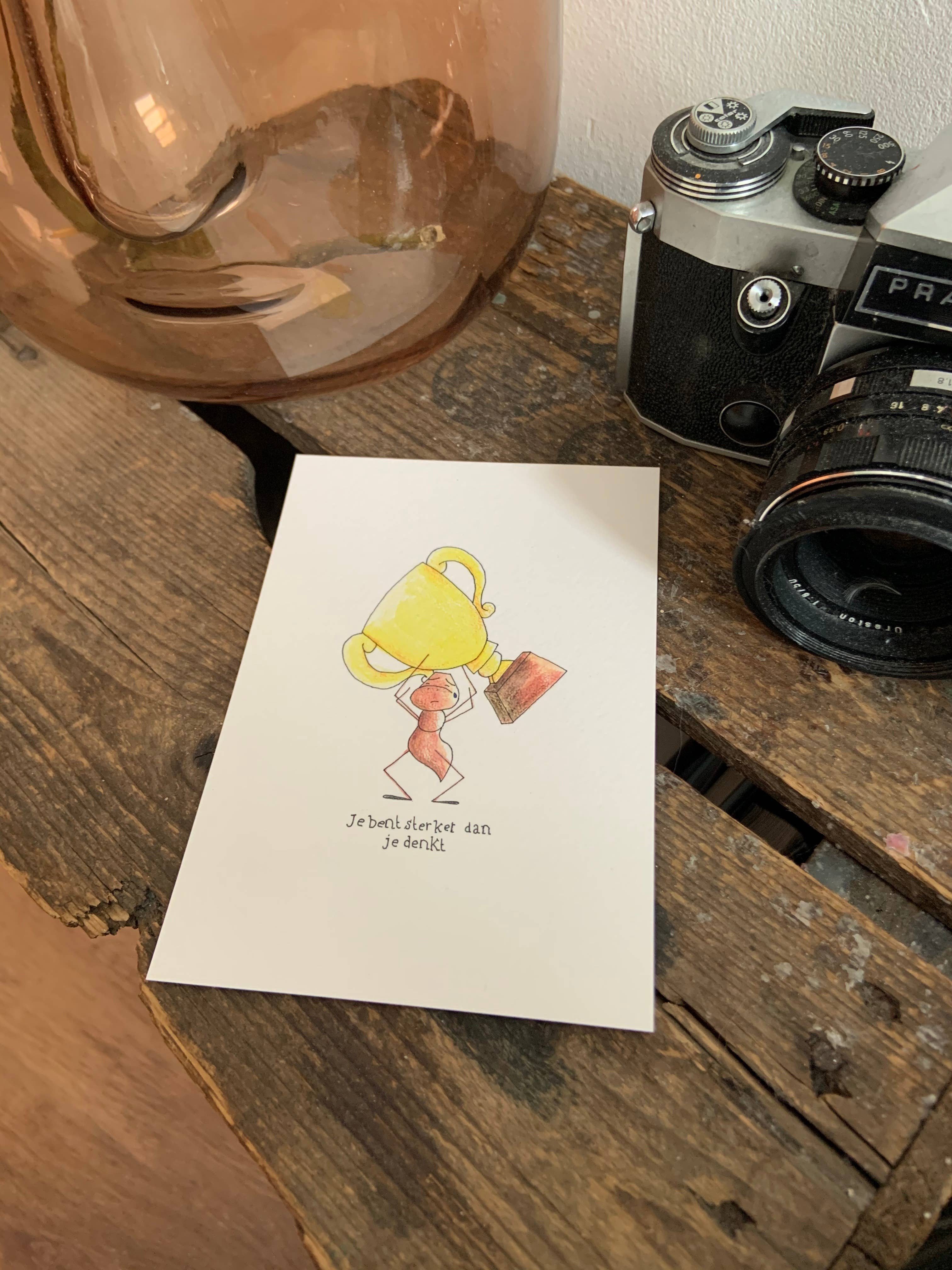 Studio Anne Bekkenutte - Wholesale Encouragement Card - Je bent sterker dan je denkt.2