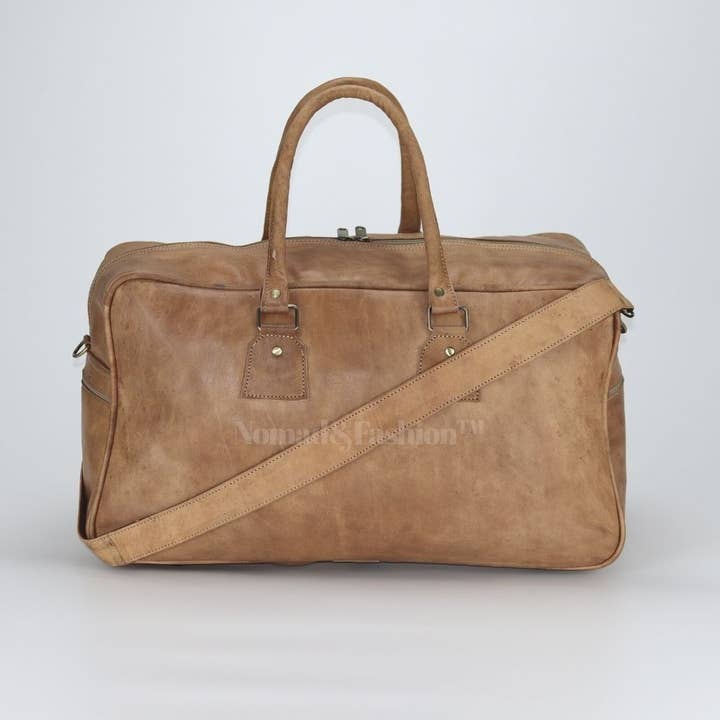 NOMAD&FASHION – wholesale Duffelväskor – Dam – Äkta handgjord läder duffel gymväska över natten Weekender bagage och resor