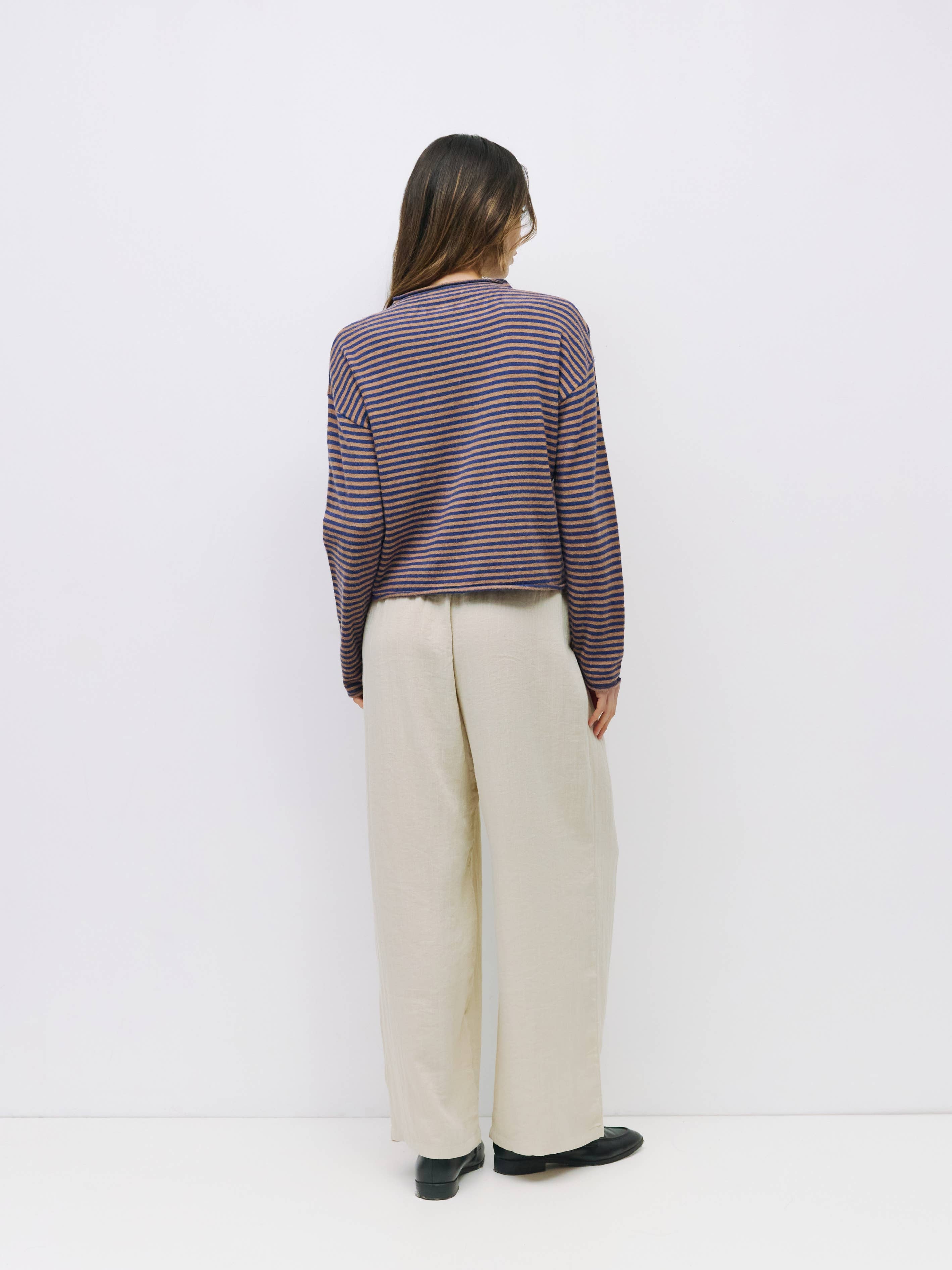 MOD REF - Wholesale Cardigan - Women's - The Elisa Cardigan | Striped Button-Down Cardigan1