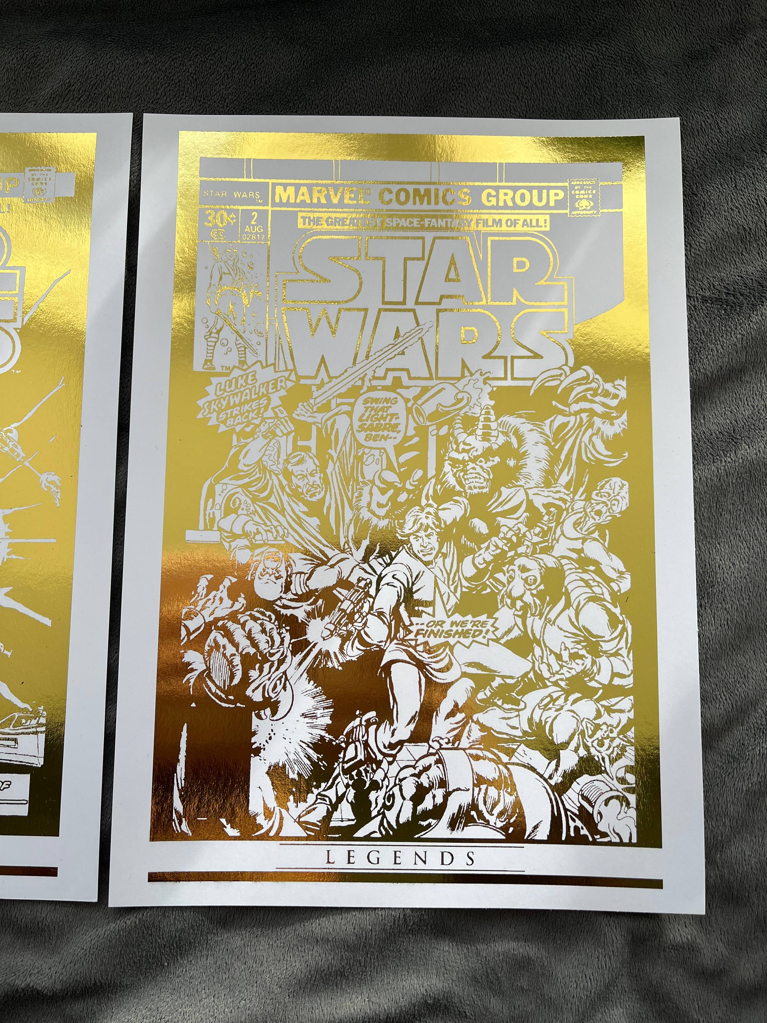Billies Inks - Vente Set d'éléments de galerie photo - Set de 3 affiches en foil des couvertures de comics Star Wars1