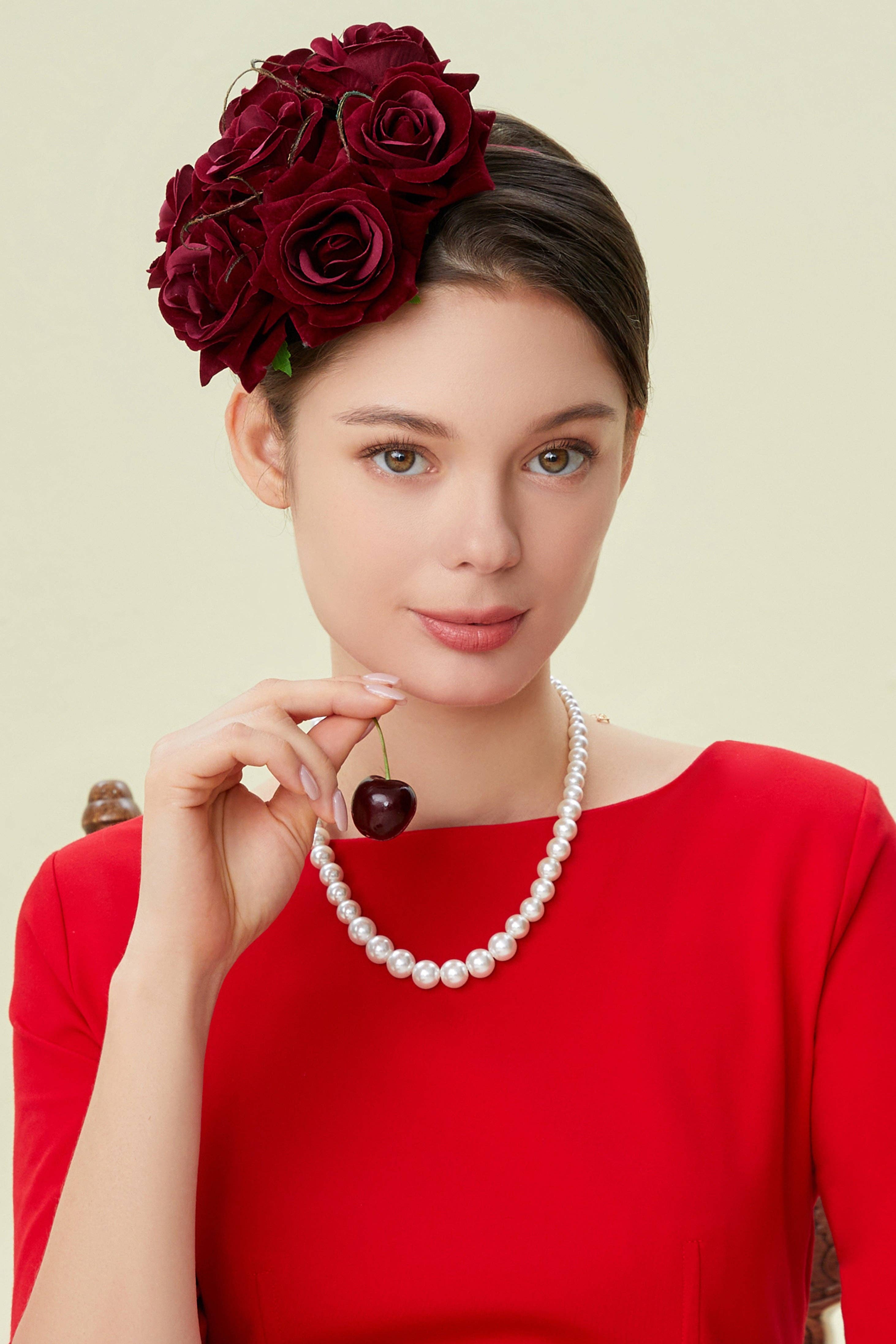 BABEYOND - Wholesale Fascinator Hat - Women's - Stylish Pillbox Floral Fascinate Hat9