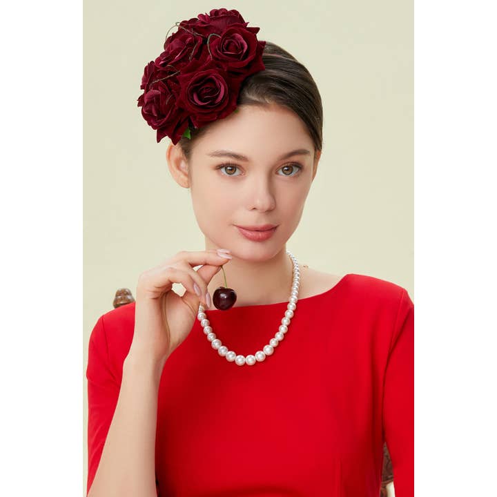 BABEYOND - Wholesale Fascinator Hat - Women's - Stylish Pillbox Floral Fascinate Hat9