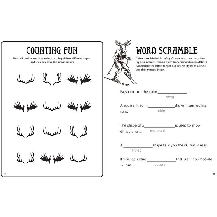 Gilbert The Moose - Rick Pieros Photography - Wholesale Coloring & Activity Book - Kids & Baby - Gilbert The Moose Activity Book2