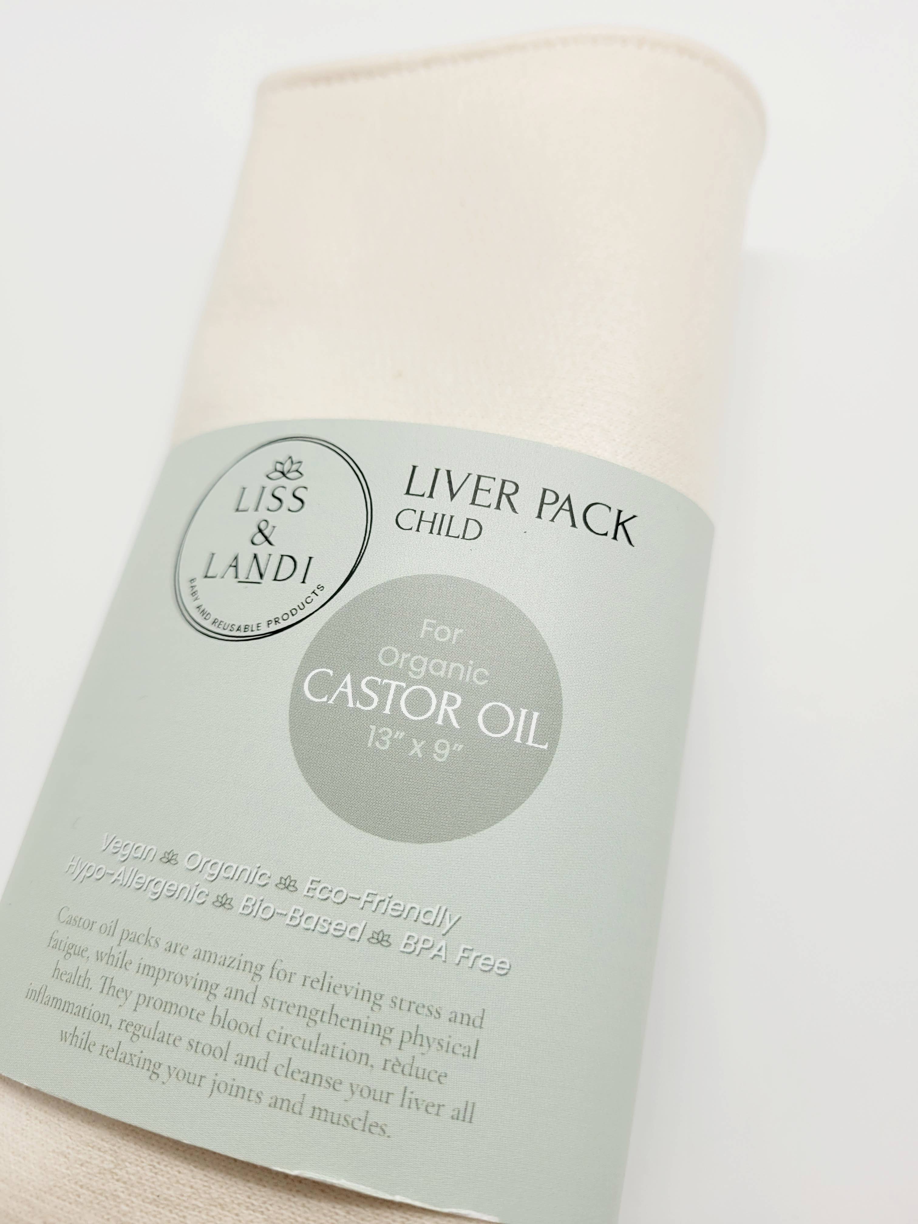 LISS & LANDI - Wholesale Cotton Pad - Pack for Organic Castor Oil - Children | Liver Pack7