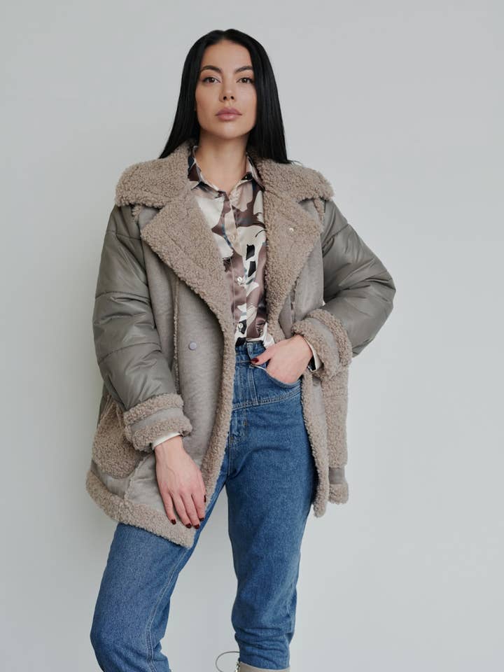 Puffer Jacket With Eco Fur Decoration Pilot for wholesale by Nenya Fashion Limited