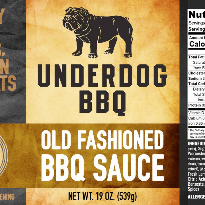 Underdog BBQ - Vente Sauces barbecue - Sauce barbecue à l'ancienne1