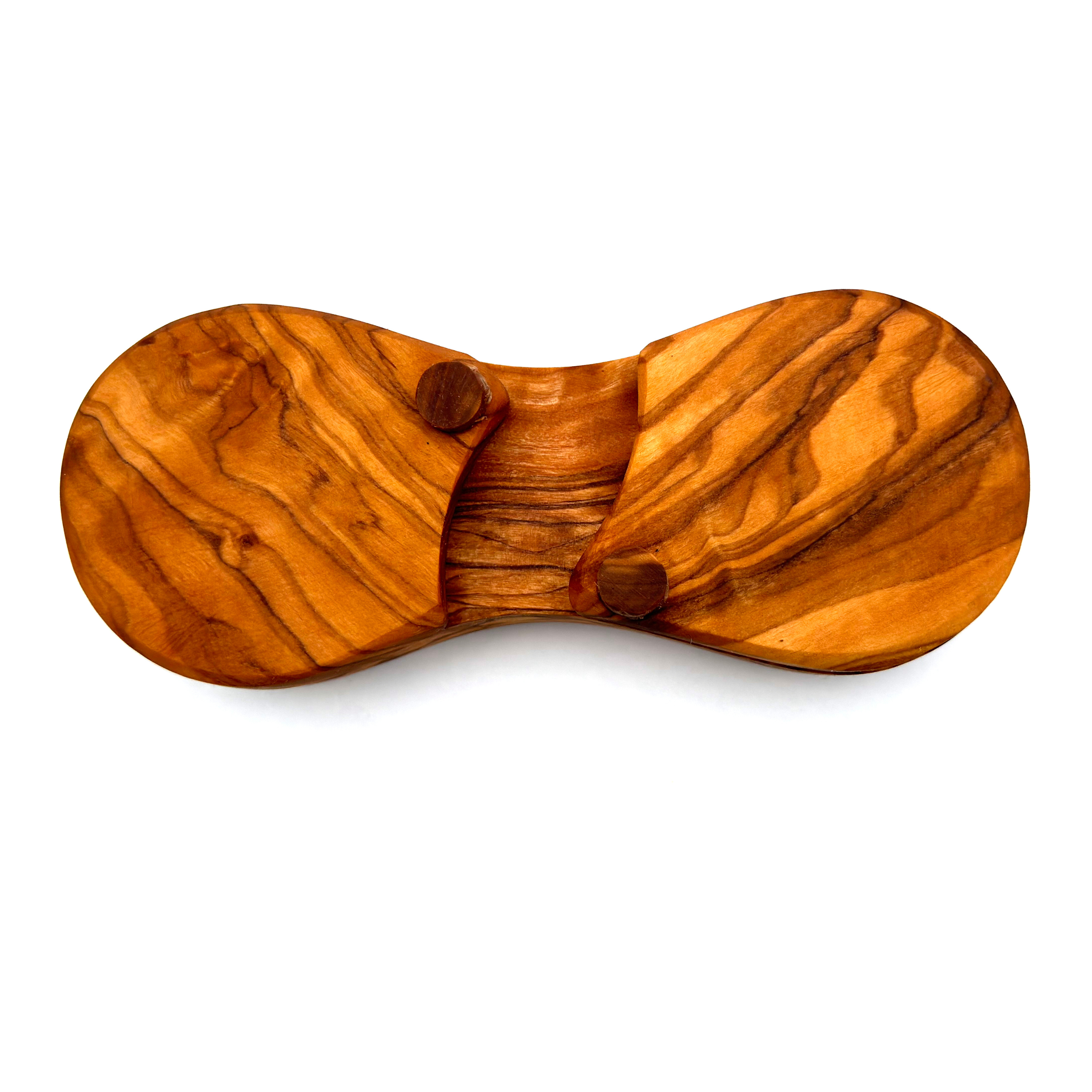 medina mood – wholesale Food storage container – Spice jar with 2 compartments handmade from olive wood 4