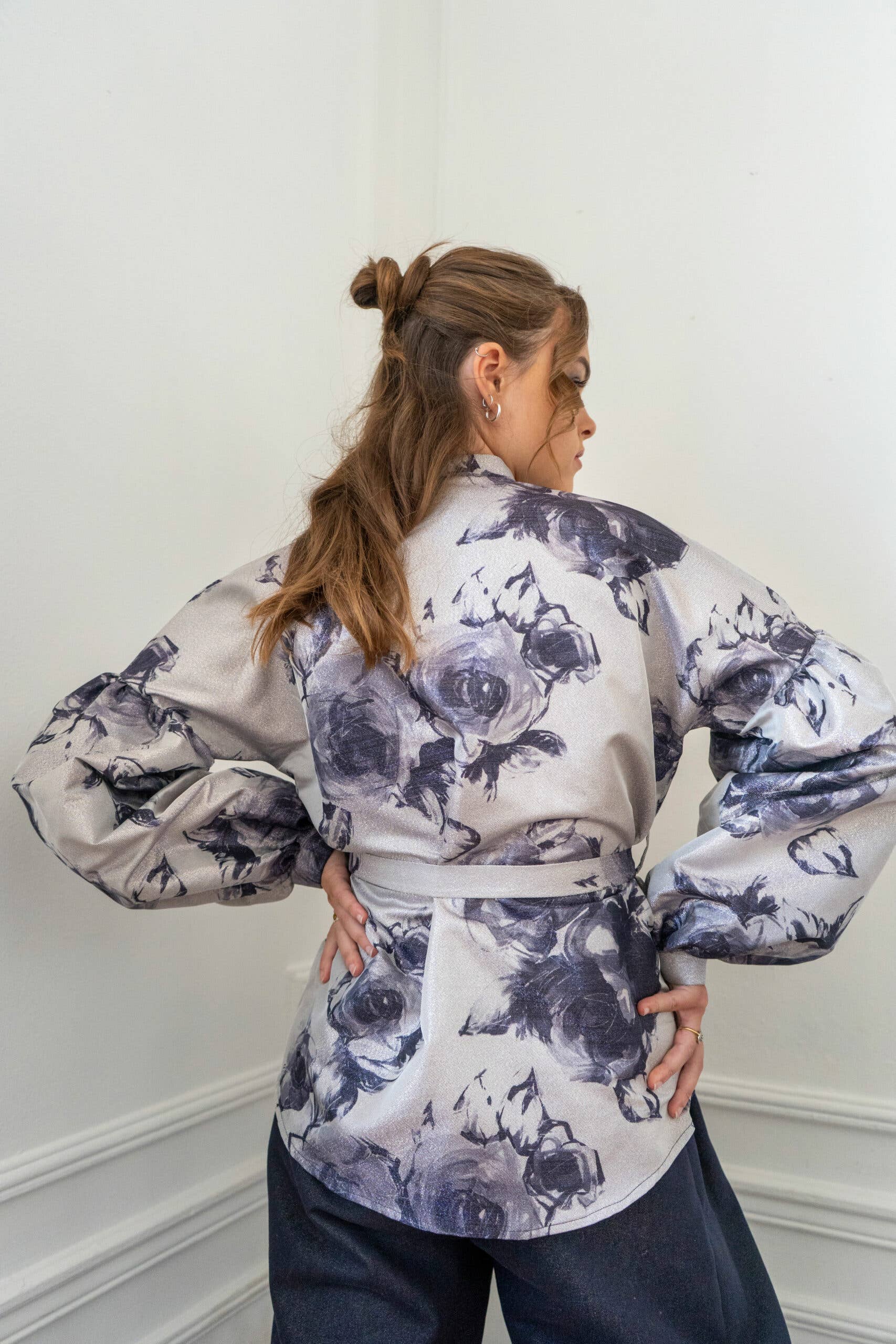 ROSAMEN BADO - Vente Chemise à col boutonné – femme - Blouse VALLOTTON - Dark flower5