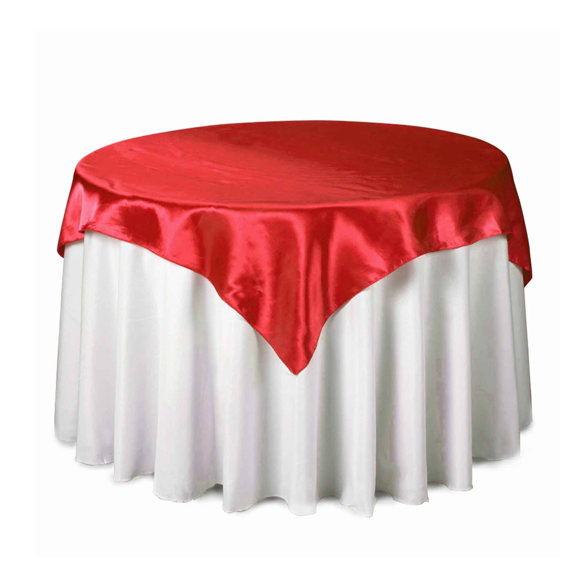 Satin Overlay - 60 inches - Red for wholesale on Faire0