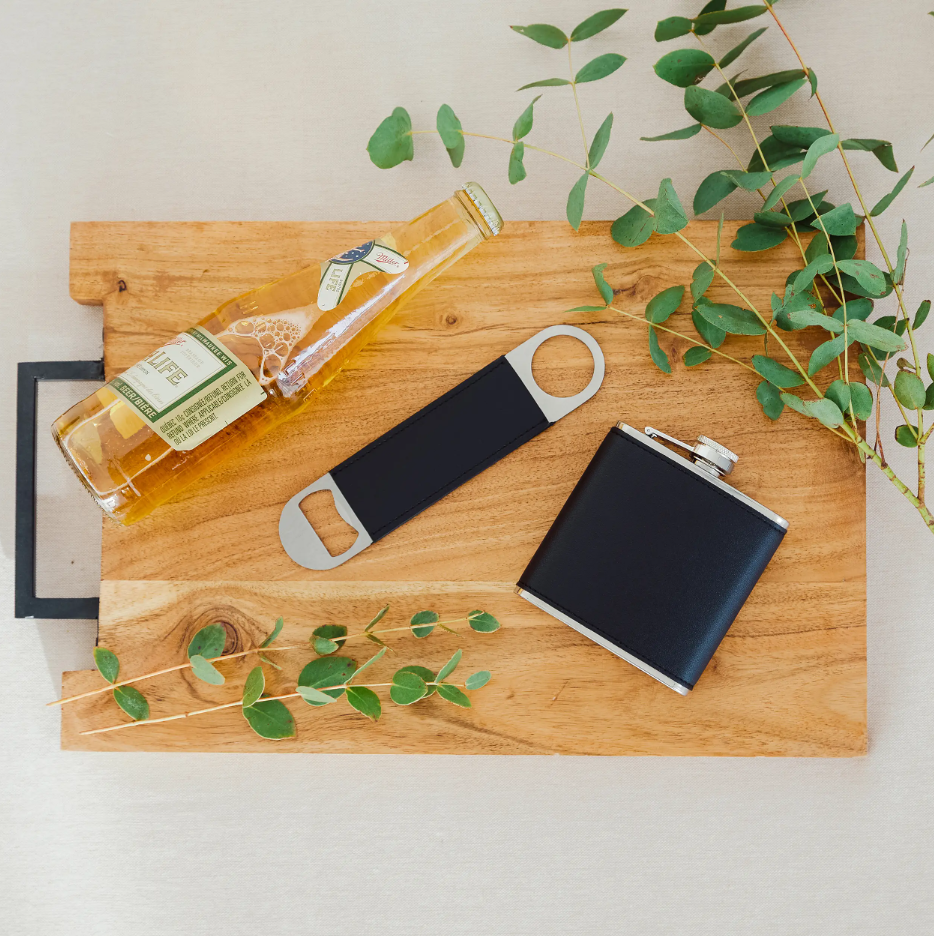 Weddingstar Inc. - Wholesale Flask - Faux Leather Wrapped Metal Hip Flask - Blank2