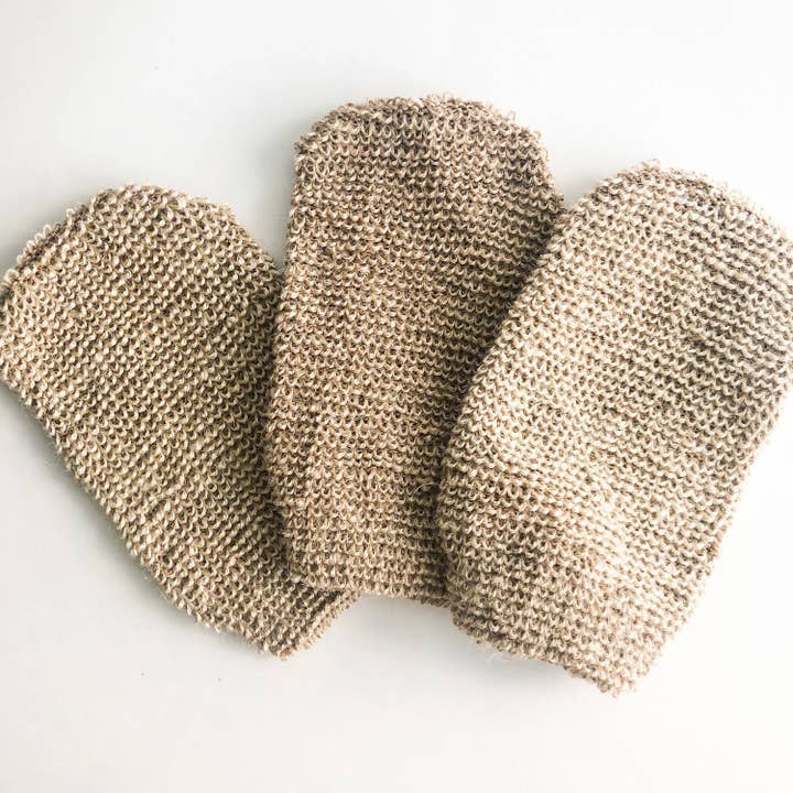 Smile Boutiques - Wholesale Exfoliating Gloves/Mitts - Natural Jute Mitt - Organic Biodegradable Exfoliating