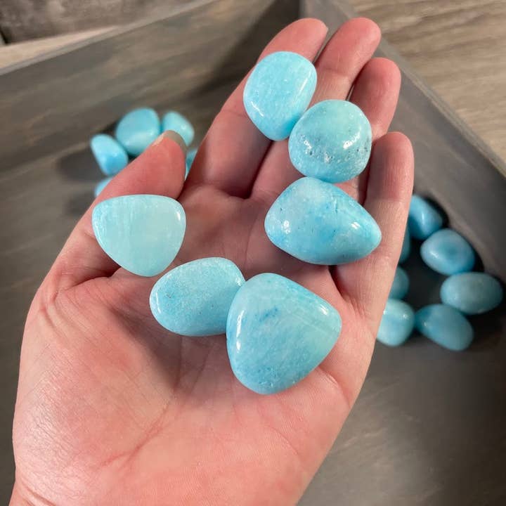 Keystone Crystals - Wholesale Spiritual Stone/Crystal - Tumbled Hemimorphite Wholesale – 1 lb Bulk Lot8