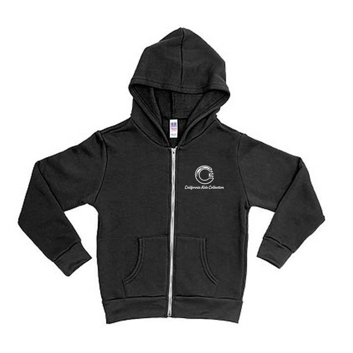 Chandail à capuchon avec logo CKC pour bébé | Noir pour la vente par California Kids Collection