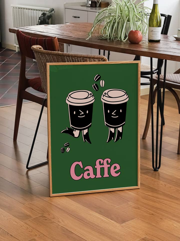Caffe Print in Green for wholesale by SOFE Store