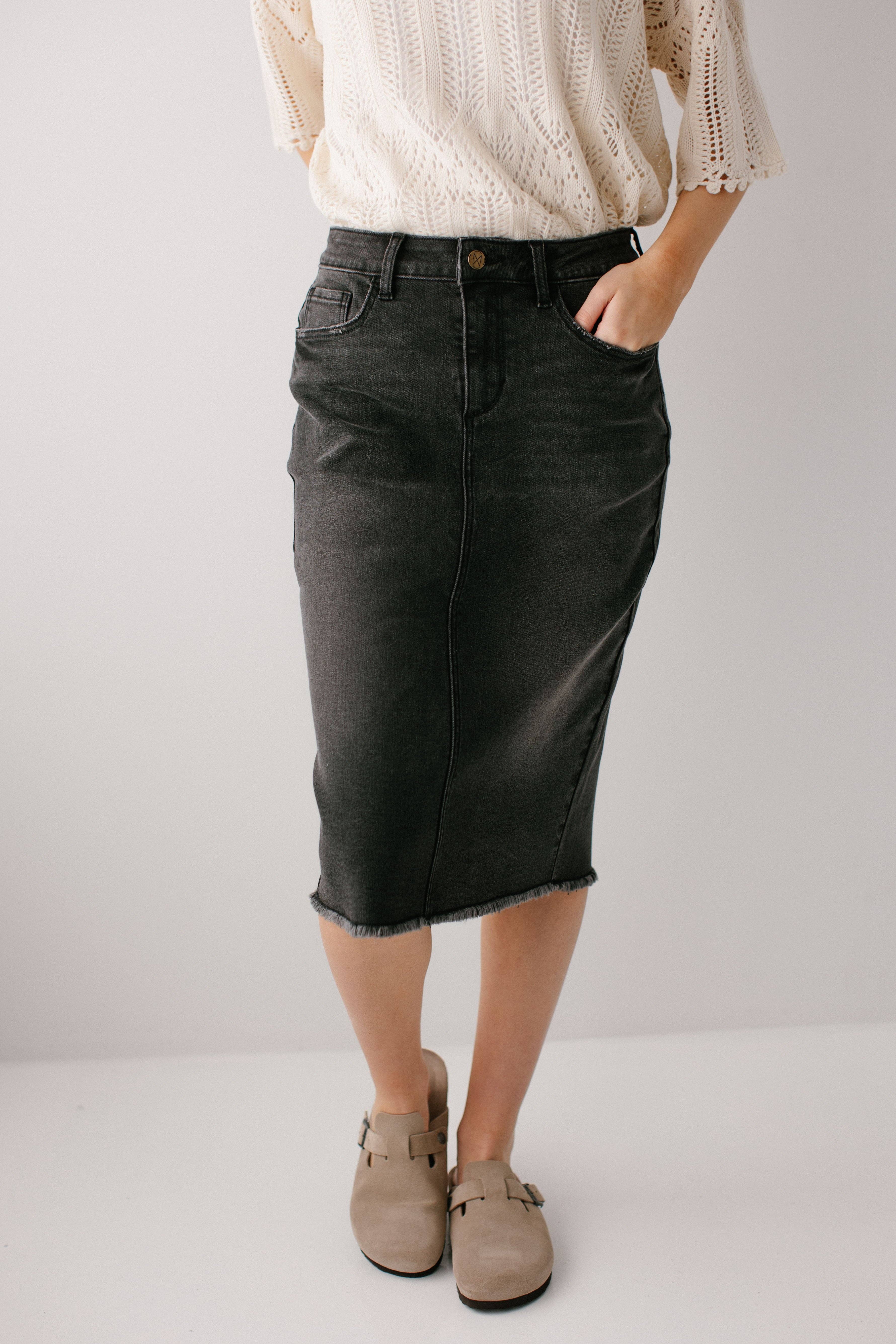 The Main Street Exchange - Wholesale Skirt - Women's - 'Nala' Distressed Denim Skirt0