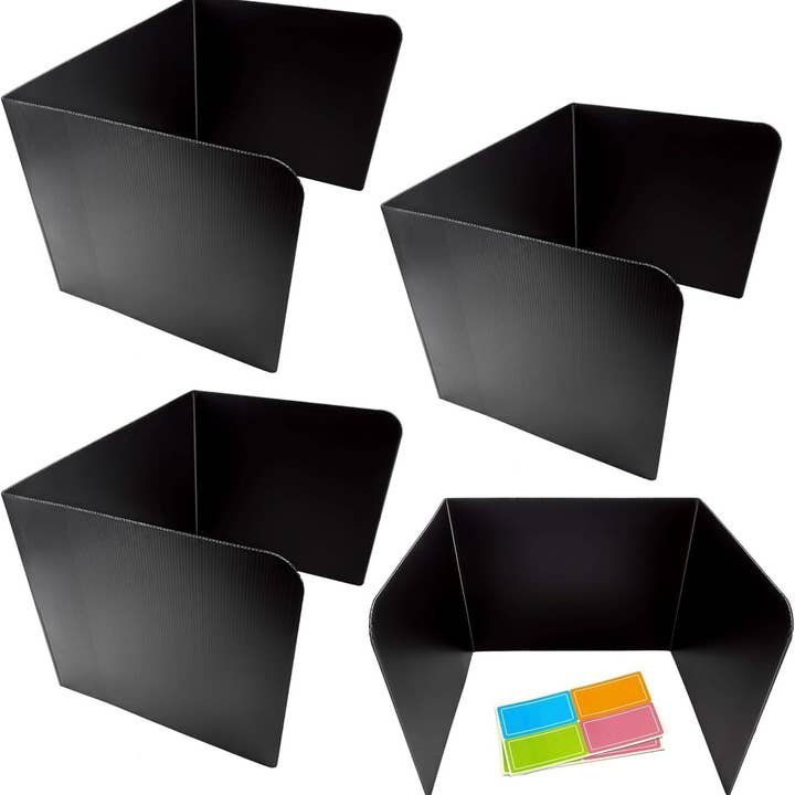 Black Desk Dividers for Classroom - 20pcs for wholesale by 4E's Novelty