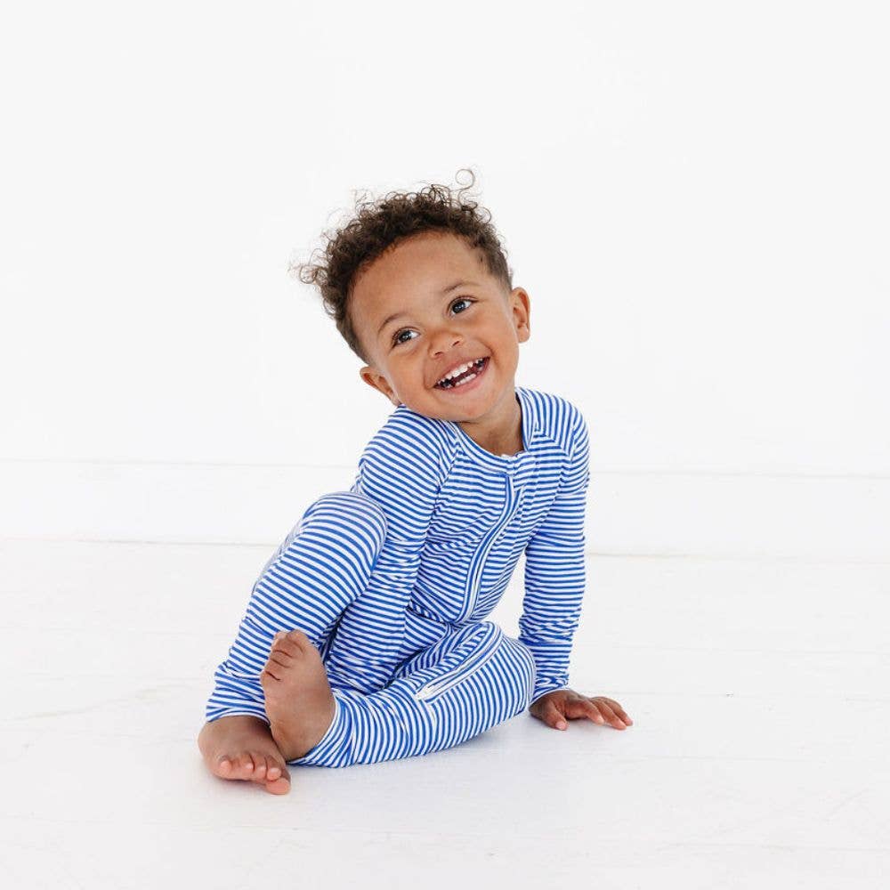 Motette - Wholesale Slaappak - Baby - Kobaltgestreepte bamboeslaper