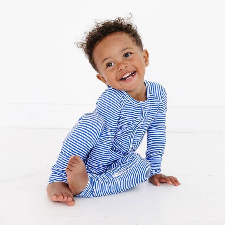 Motette - Wholesale Slaappak - Baby - Kobaltgestreepte bamboeslaper0