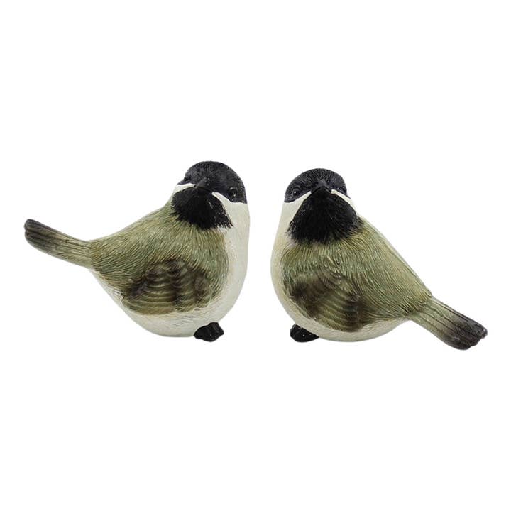 2 Assistenten Groen & Crème Hars Mezen voor wholesale door WT Collection