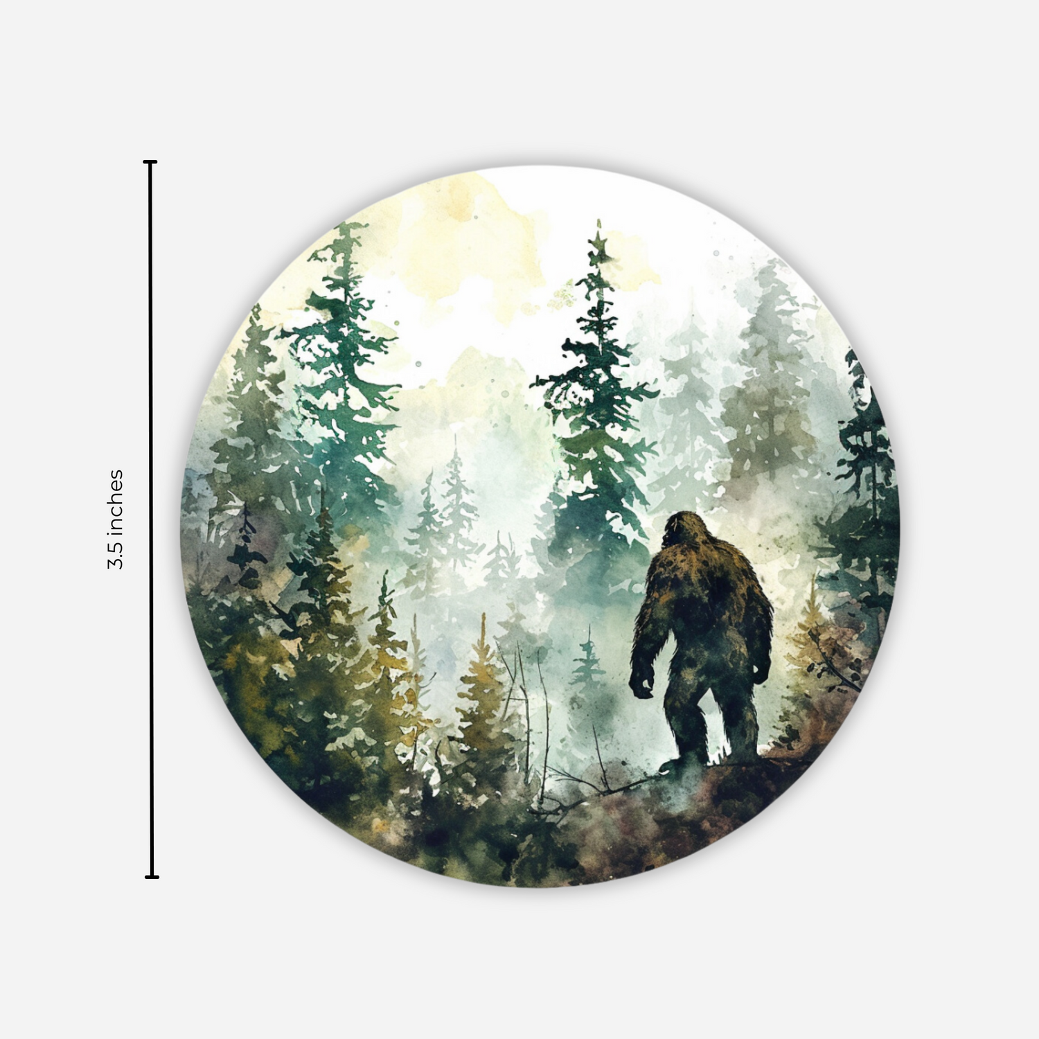 CMarie Northwest - Wholesale Sticker - "He's in the Woods" Bigfoot Sticker, Sasquatch Vinyl Decal1