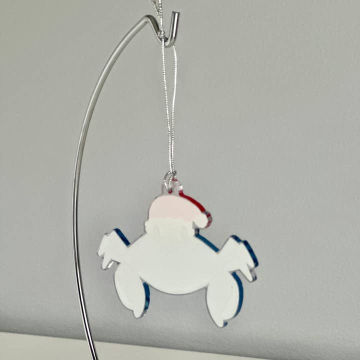 Chesapeake Charm Shop - Wholesale Ornament - Blue Crab with Santa Hat Christmas Ornament1