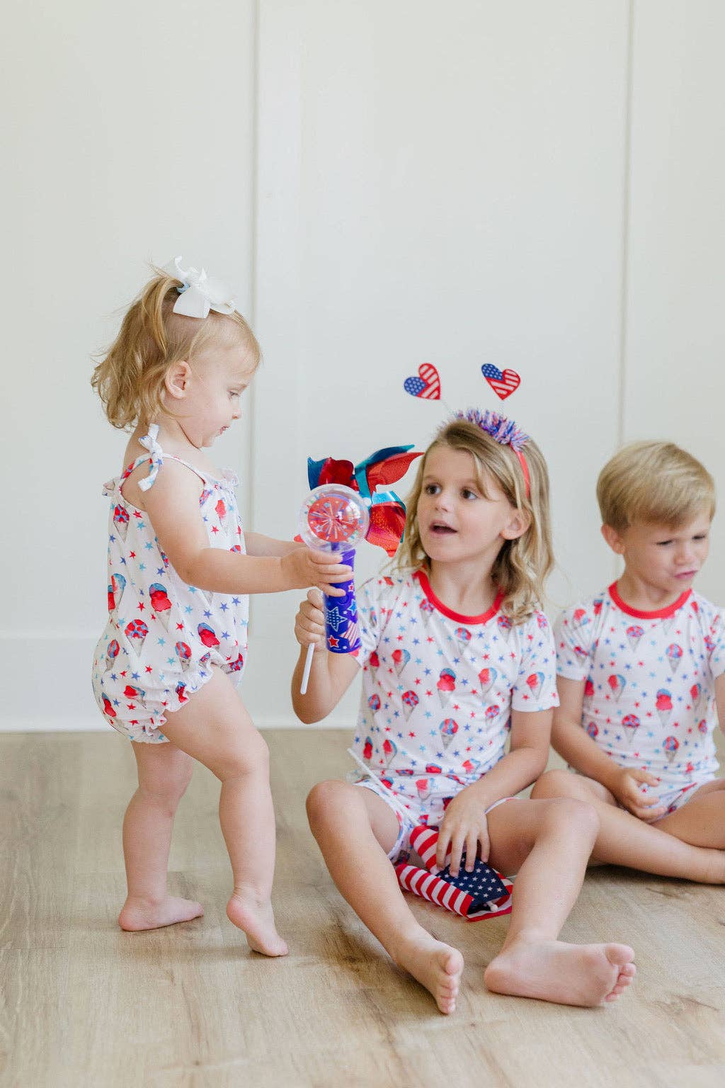 Sweet Bay Clothing - Wholesale Bodysuit (Non-Footed) - Baby - Red, White and Blue Snowcones Bubble6