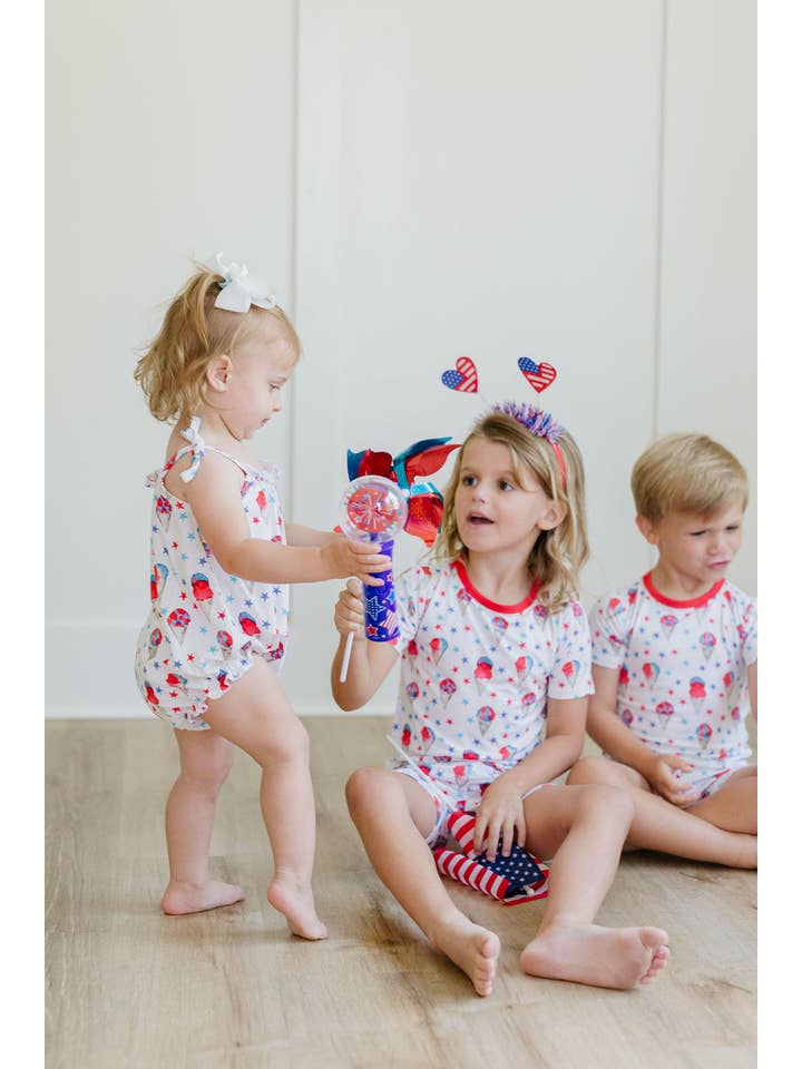 Sweet Bay Clothing - Wholesale Bodysuit (Non-Footed) - Baby - Red, White and Blue Snowcones Bubble6