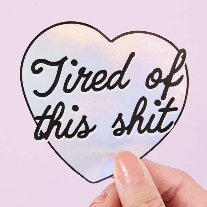 Marre de ce sticker holographique Sh*t pour la vente par Punky Pins