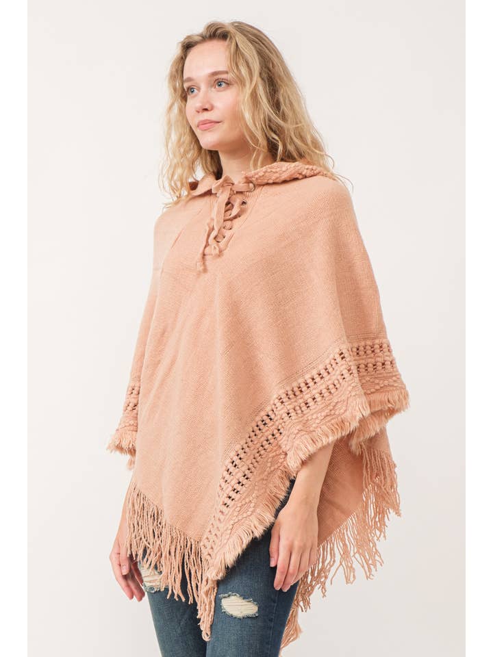 Raj Trading & Imports (USA) Inc. - Wholesale Poncho - Women's - Harlie Grommet Poncho Cape