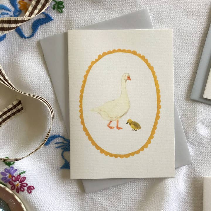 Annie Brougham Paper Goods. - Wholesale Easter Card - Spring Mama Goose Card0