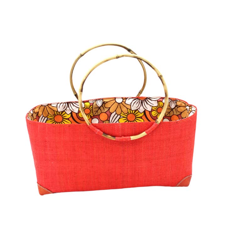 Shebobo - Wholesale Beach Bag - Bebe Straw Handbag with Bamboo Handles