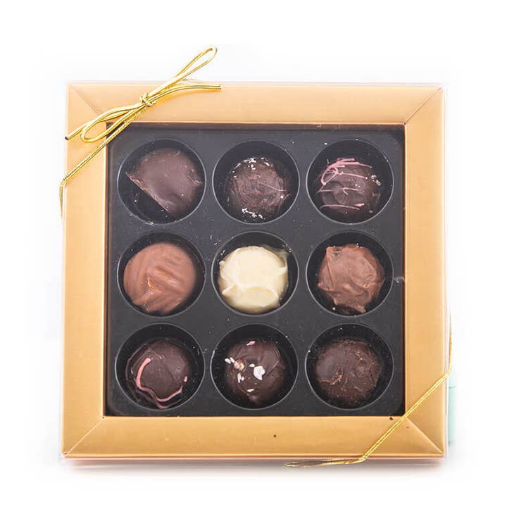 Assorted 9 Count Truffle Box for wholesale by Robin's Confections