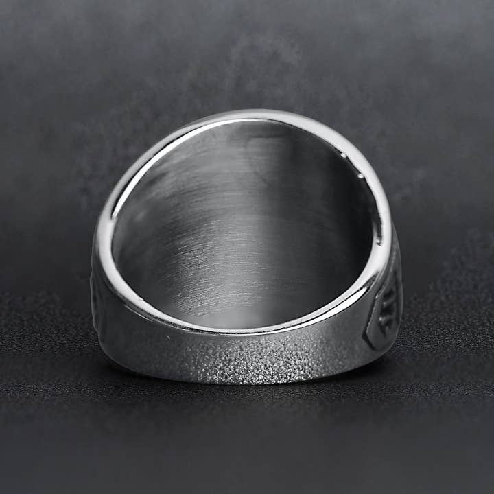 WJW - Wholesale Cocktail/Statement Ring - United States Marine Corp Stainless Steel Women's Ring