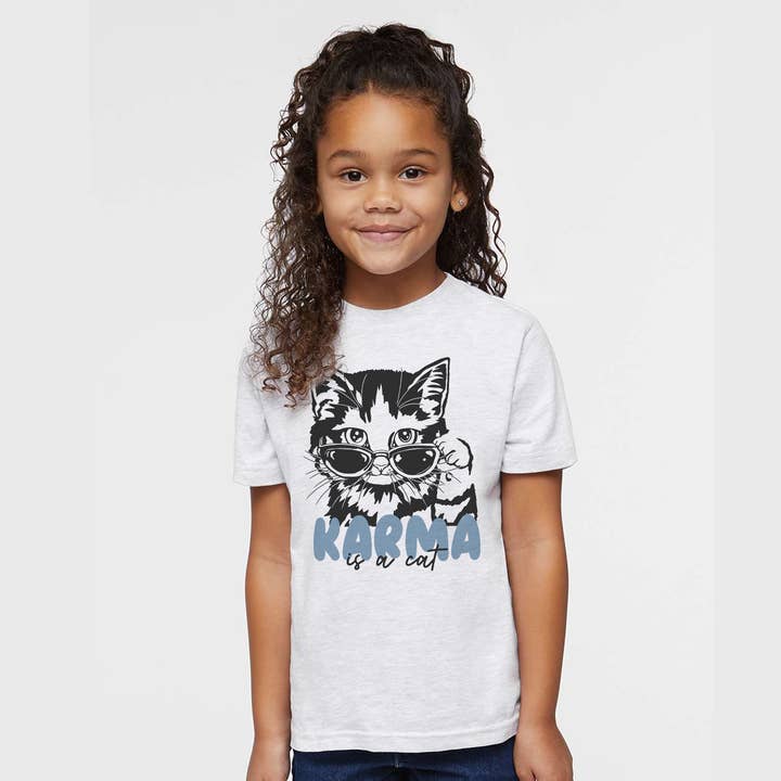 Camiseta Karma Is A Cat (para bebés y niños) para venta al por mayor de designtwentyfive