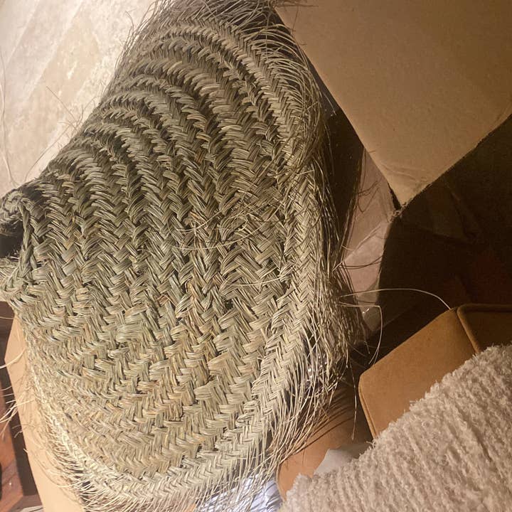 Moroccan Natural bazaar – Candeeiro/lâmpada suspensa por atacado – Luminária pendente de vime em forma de guarda-sol9