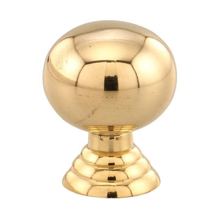 Brass Knob Plain Ball Medium for wholesale by Alza