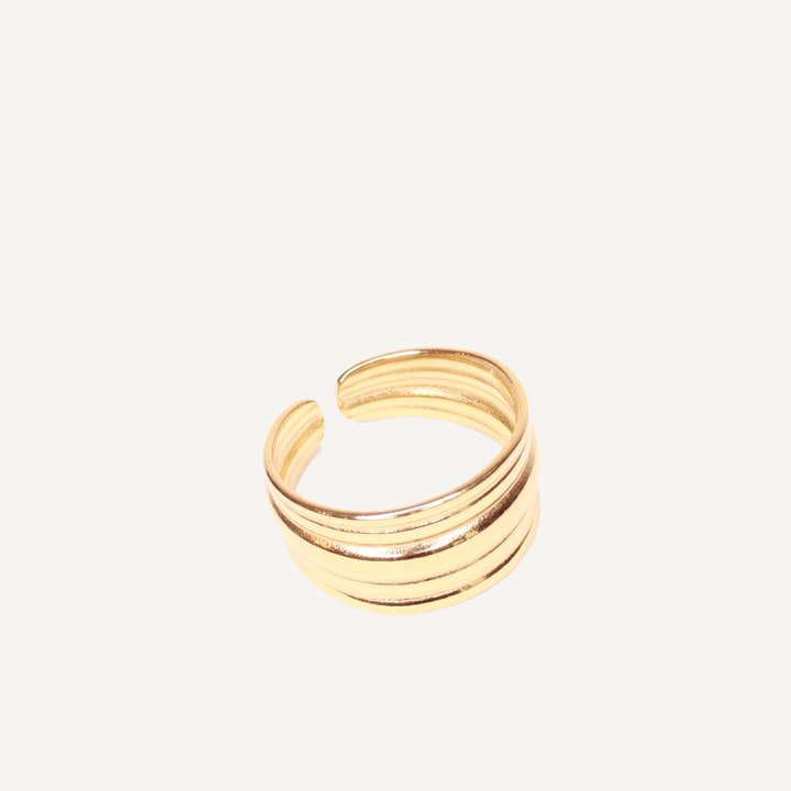 Caprice Paris - Wholesale Band/Stacked Ring - Cagliari gold ring | Handmade jewelry in France6