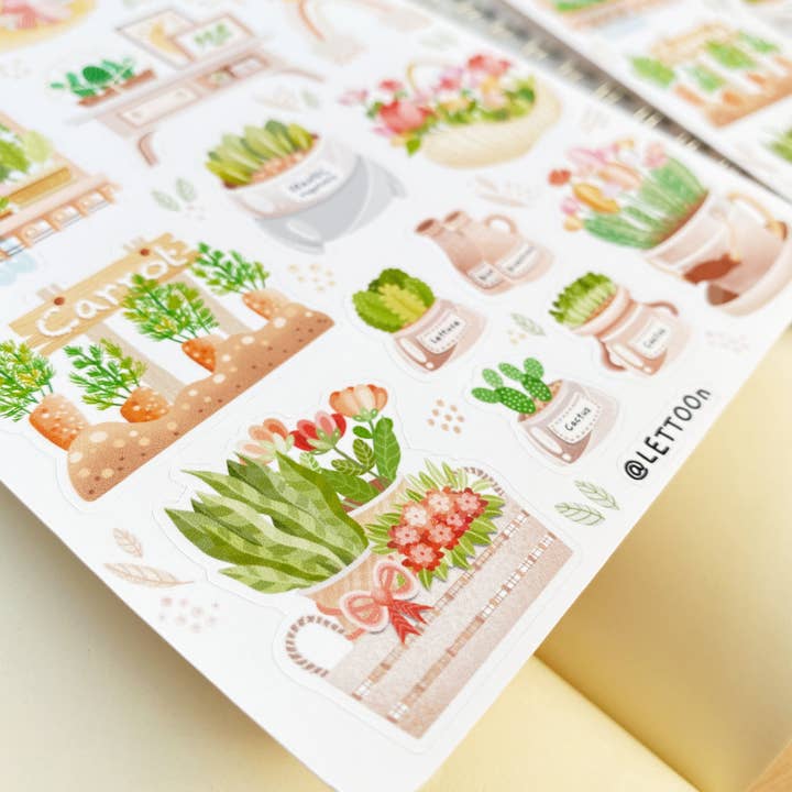 Lettoon - Wholesale Sticker - Sticker Sheet - Spring Garden3