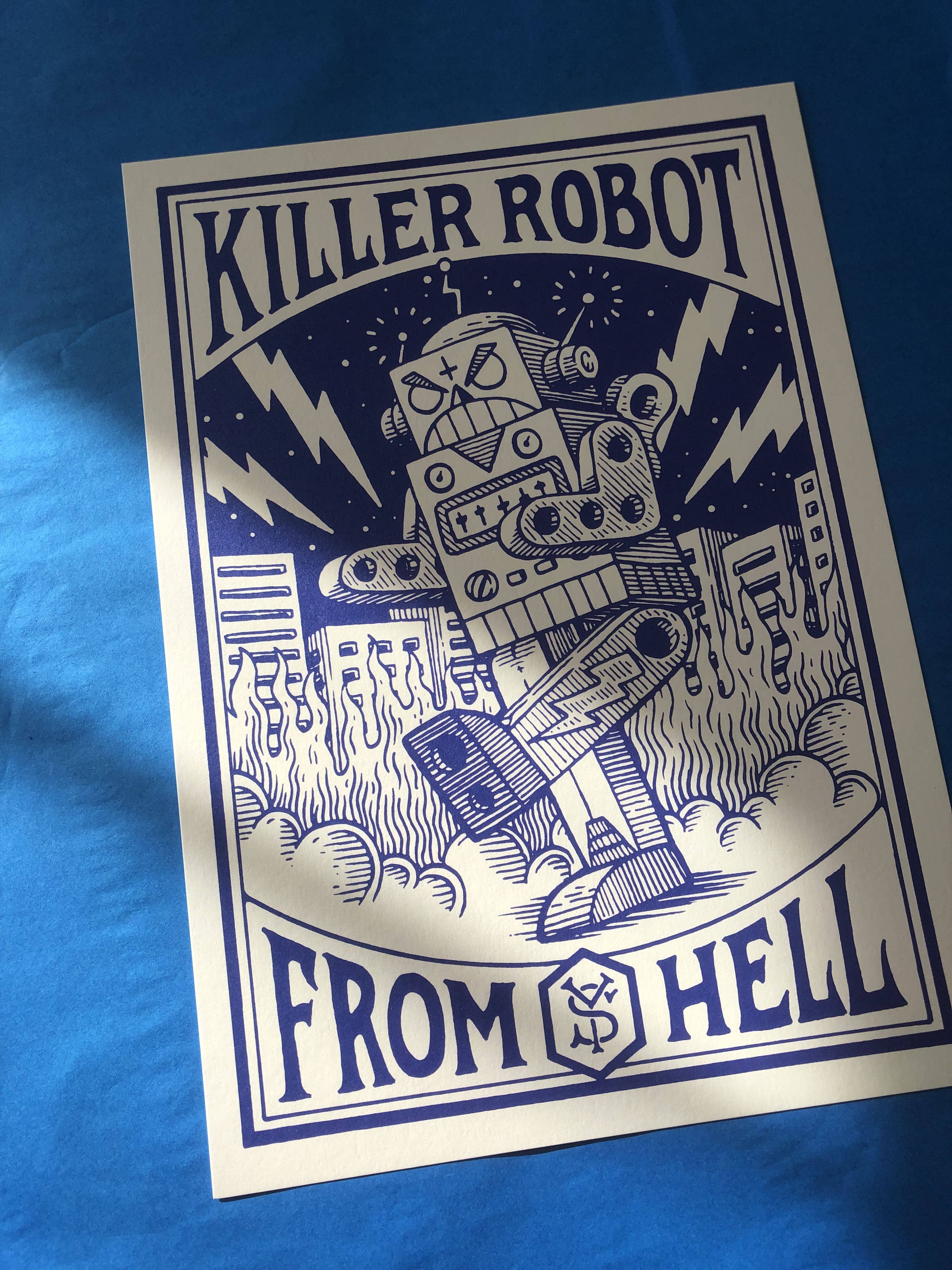 Yeaaah! Studio - Wholesale Poster - “Killer Robot” poster (Format 50x70 cm, 30x40cm or A4)1
