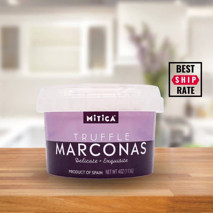 Mitica Truffle Marcona Almonds Mini Bucket 4 oz – Case of 12 for wholesale by Casacella Foods