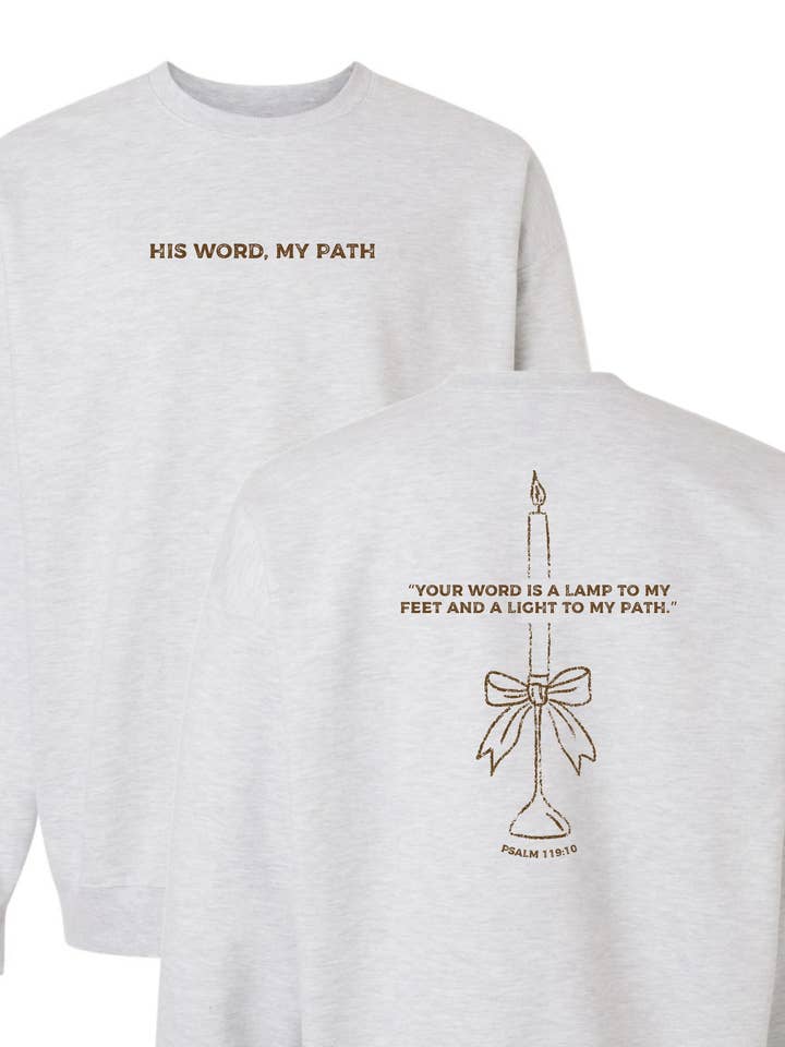 His Word, My Path Sweatshirt for wholesale by The Levy Girls