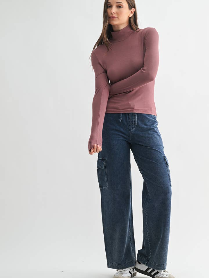 Mono B - Wholesale Knit Top - Women's - Micro Ribbed Long Sleeve Turtleneck39