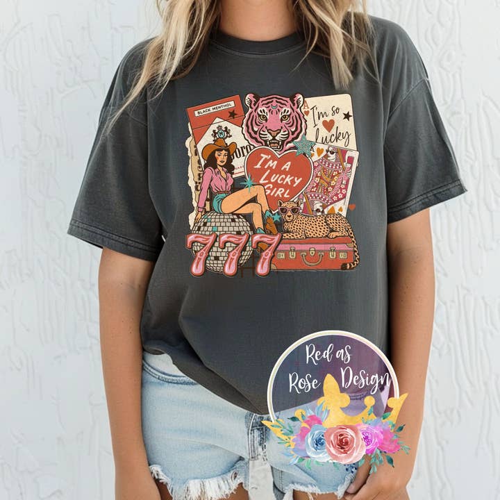 Lucky Tee for wholesale by Red As Rose Design