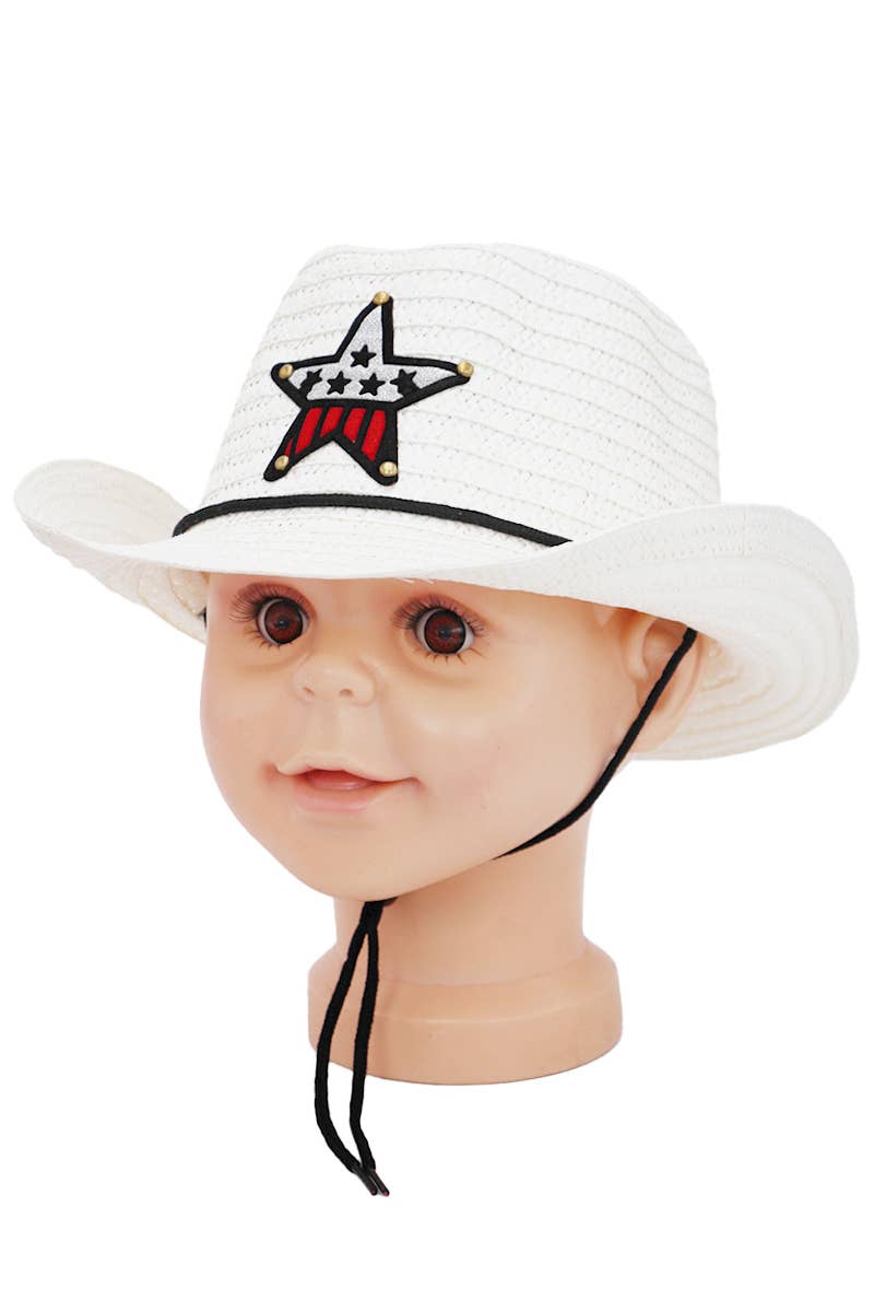 Cap Zone - Wholesale Cowboy Hat - Kids - Kids Western Star Paper Straw Cowboy Hat7