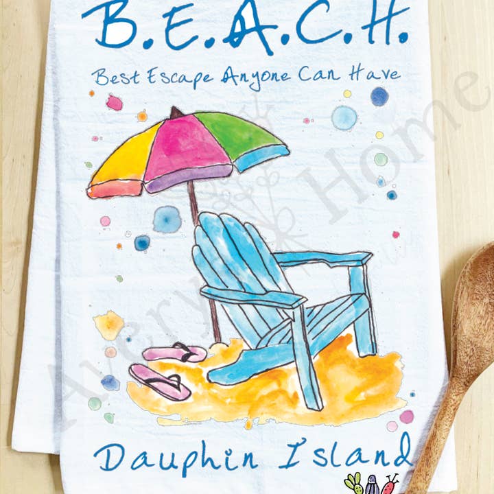 Avery's Home - Wholesale Tea Towel - Beach Vacation Souvenir Customizable Tea Towel2