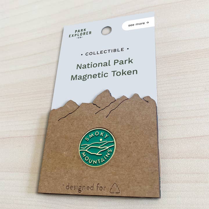 Smoky Mountains National Park Enamel Magnet for wholesale by Park Explorer Co.