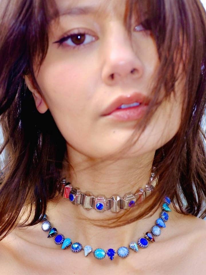 Collier à superposition en océan (argent) pour la vente par Vesper Obscura