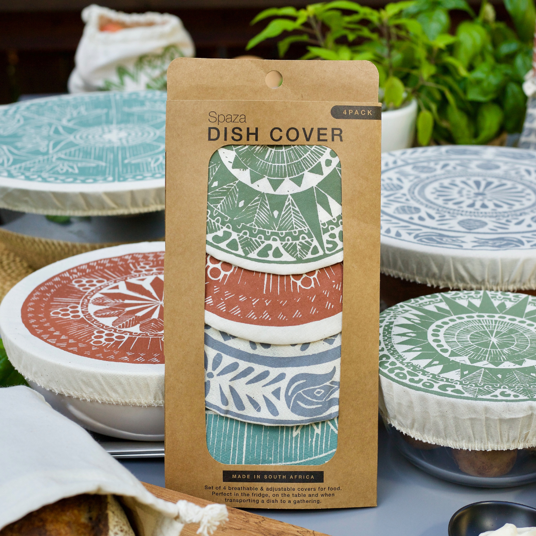 Spaza Store - Wholesale Food Storage Wrap/Bag - RETAIL STARTER PACK - Dishcover Multi Pack in Safari Design1