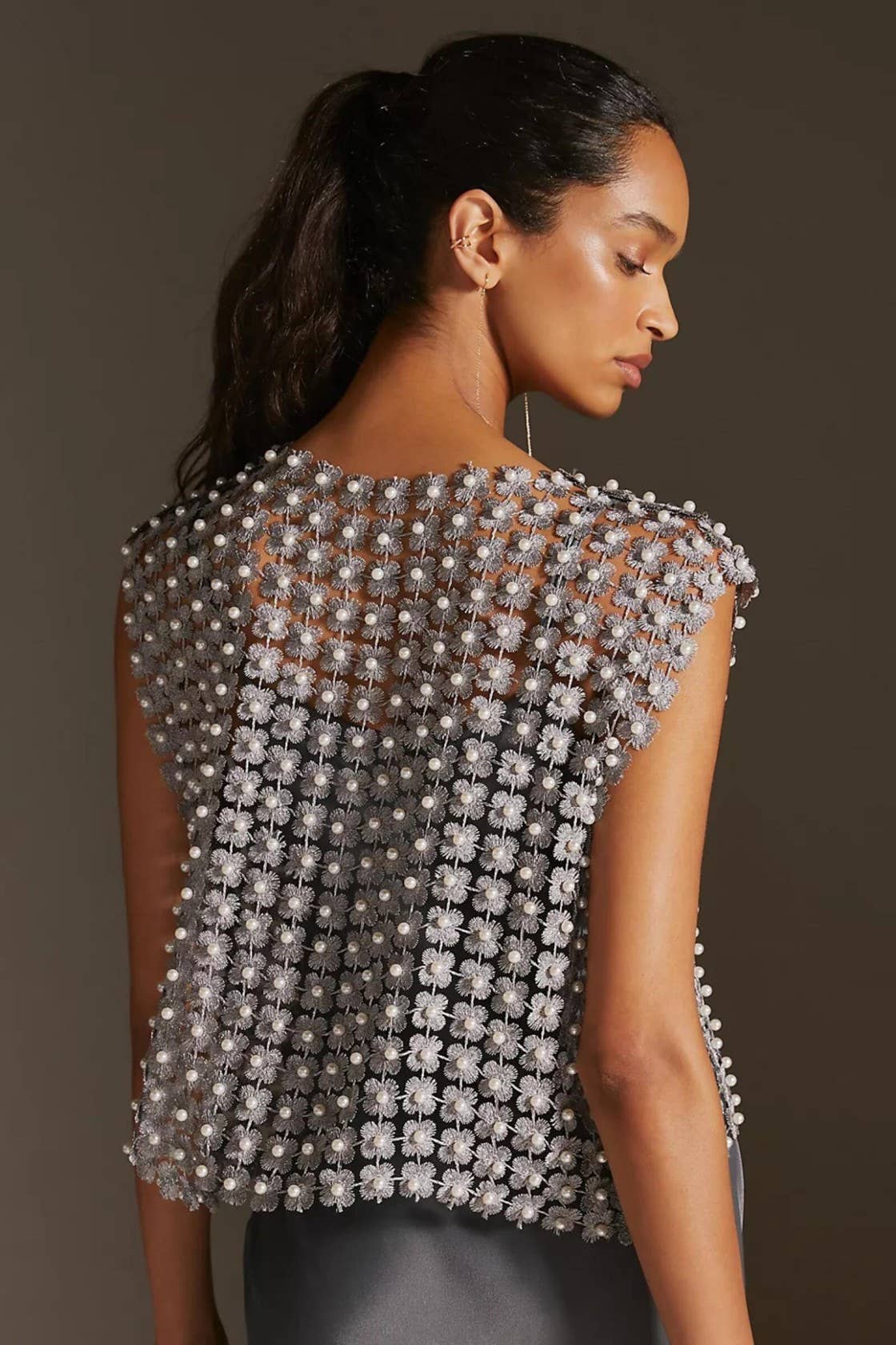 SAACHI - Wholesale Blouse - Women's - Floral Shell Pearl Capelet20