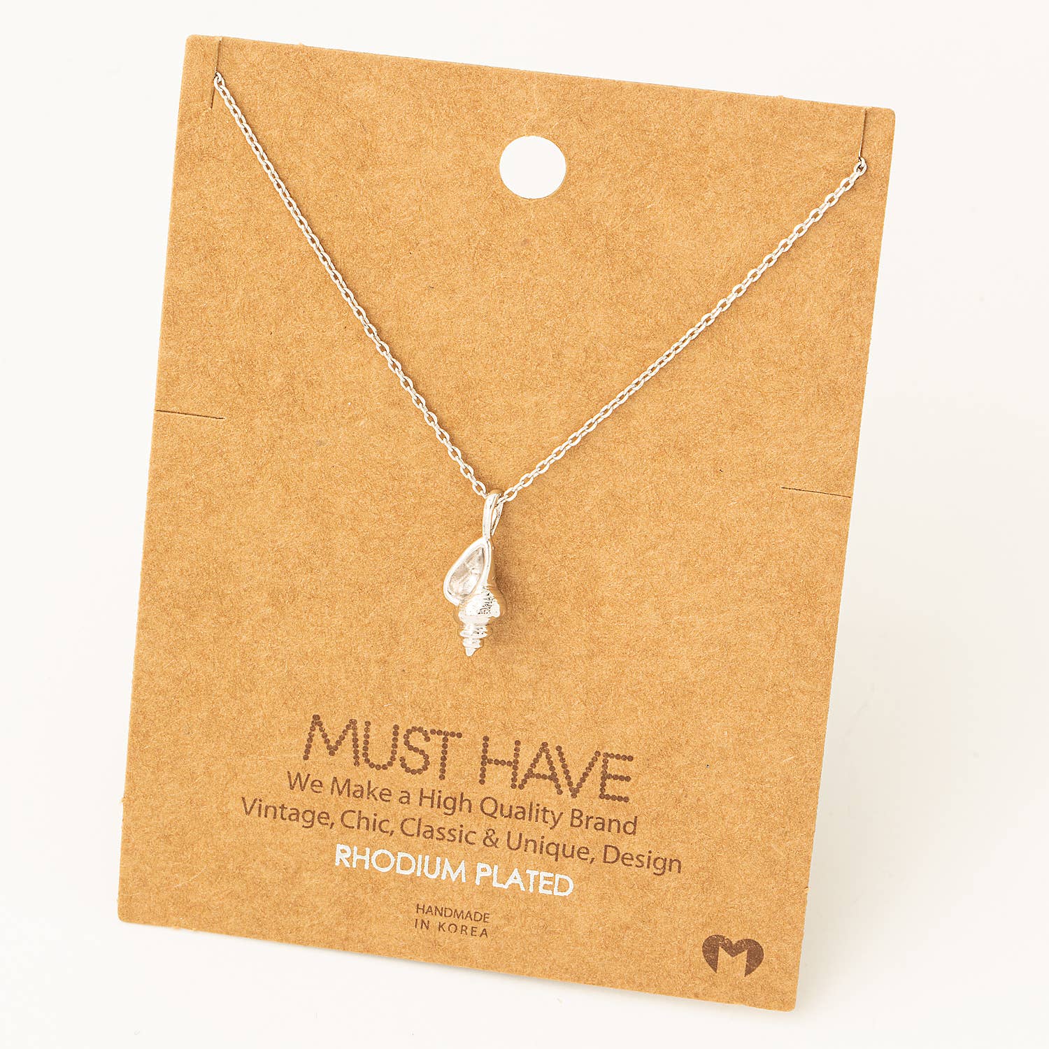 Fame Accessories - Wholesale Pendant/Charm Necklace - Dainty Conch Necklace2